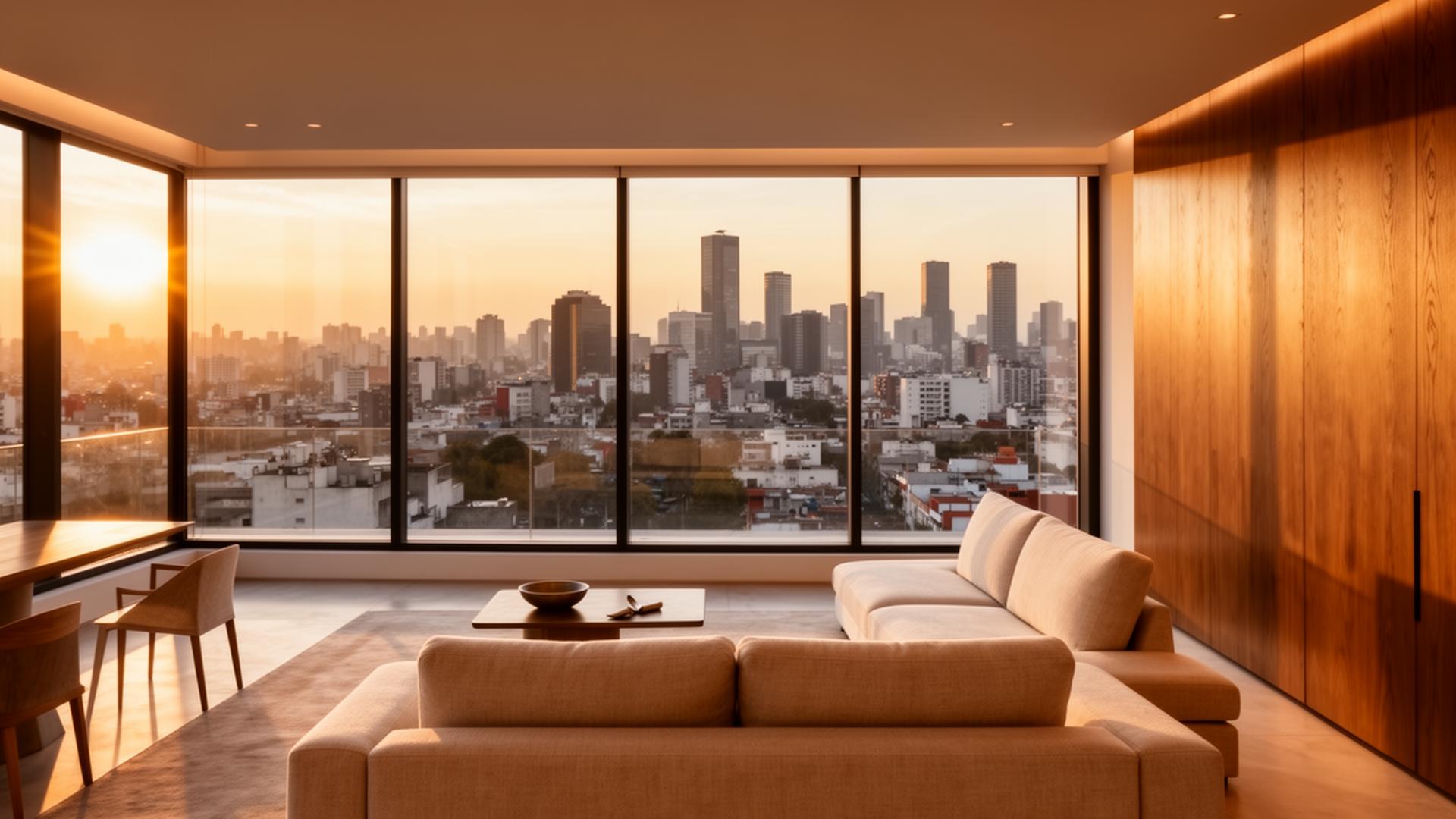 Departamento moderno con vista a la ciudad